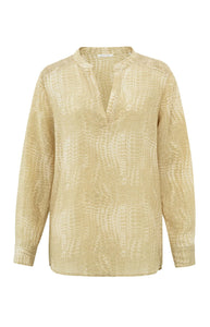 YAYA Silky Snakeskin Print Shirt