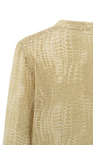 YAYA Silky Snakeskin Print Shirt