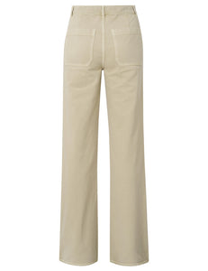 YAYA High Waist Wide Leg Chinos in ‘Sand’