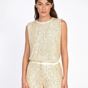 Gold Sequin Vest