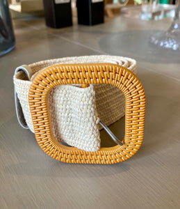 Raffia Elasticated Belt