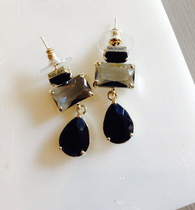 Envy Black Stone Earrings