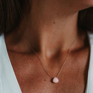 Wanderlustlife Pink Opal Fine Cord Necklace