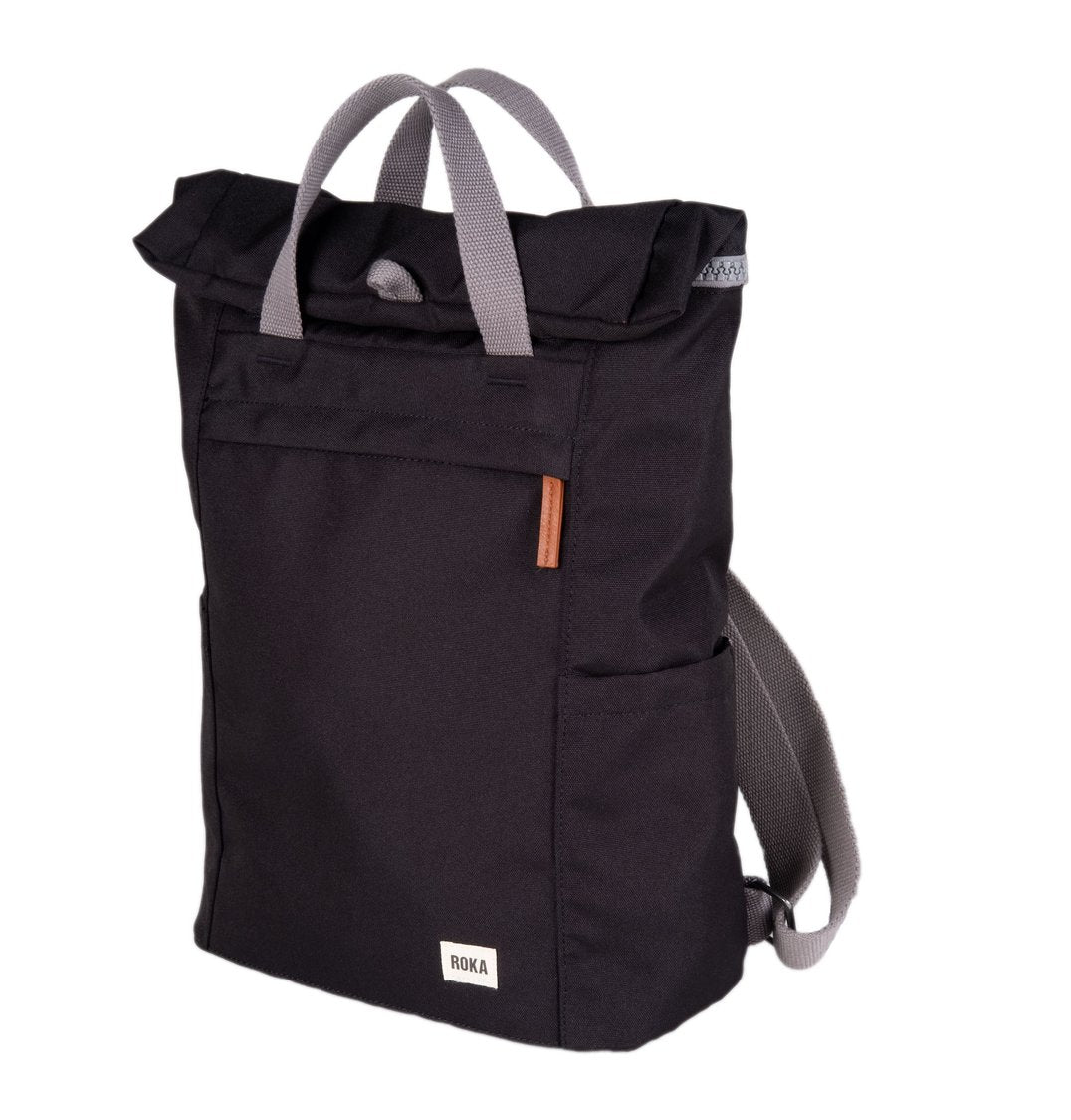 Roka London ‘Finchley’ Small Sustainable Rucksack – Liquorice Living