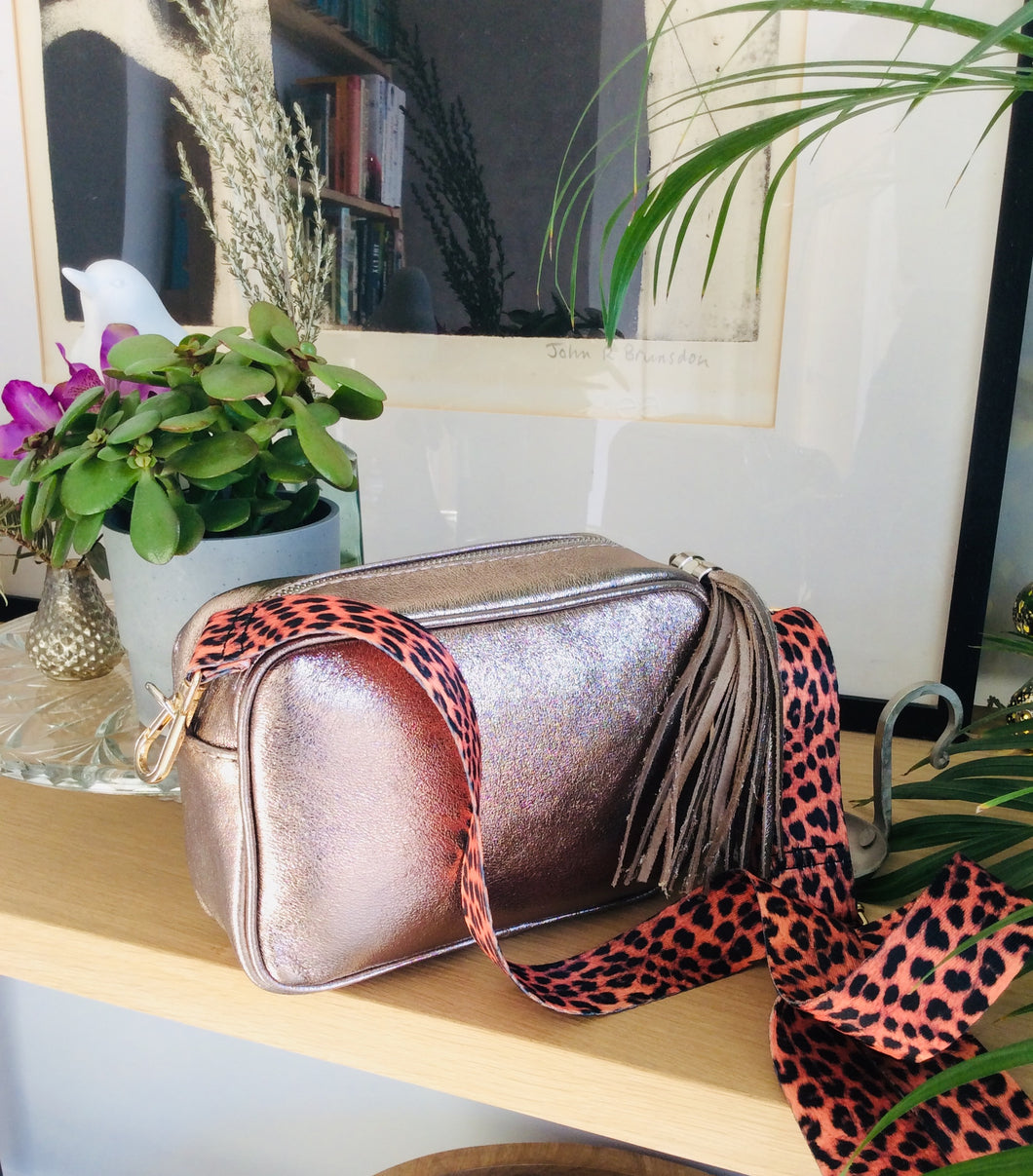 Bronze Leather Camera Bag