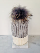Load image into Gallery viewer, Faux Fur Pom Pom Hat
