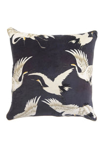 One Hundred Stars Stork Velvet Cushion Cover