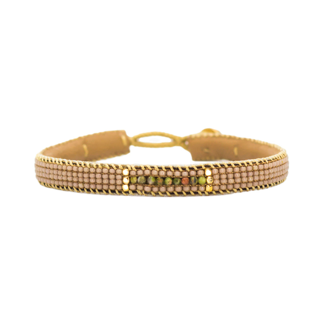 Ibu ‘Stone Line’ Latte Bracelet