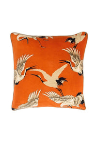 One Hundred Stars Stork Velvet Cushion Cover